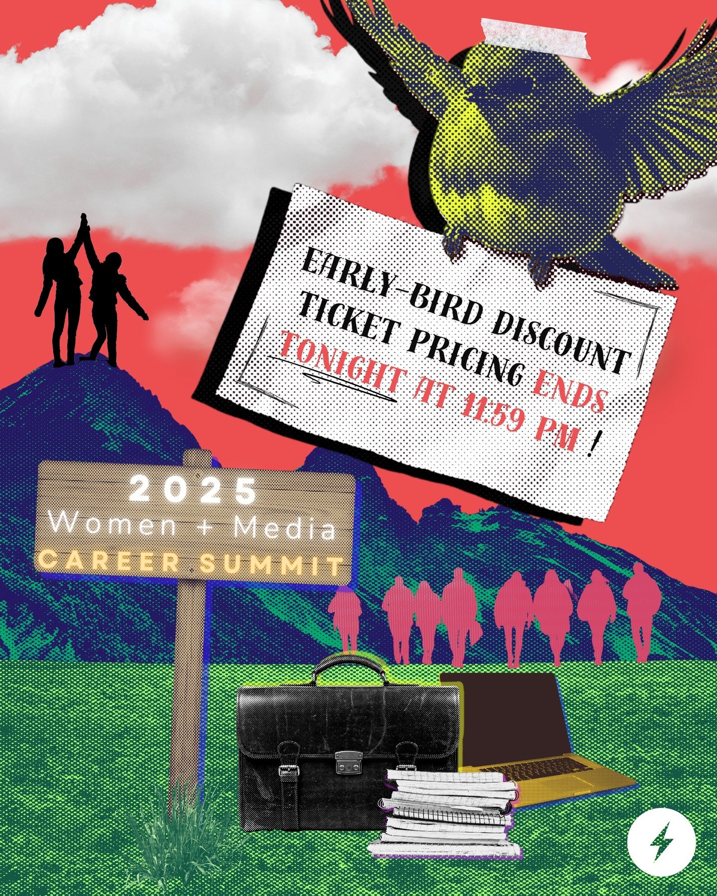 Hey everyone! Reminder that early bird discounted ticket prices end tonight⏰! Don&rsquo;t miss your chance to connect with media pros, hear from industry leaders, and enjoy a day full of insight and inspiration. All genders welcome! 🎟️ Grab your tic