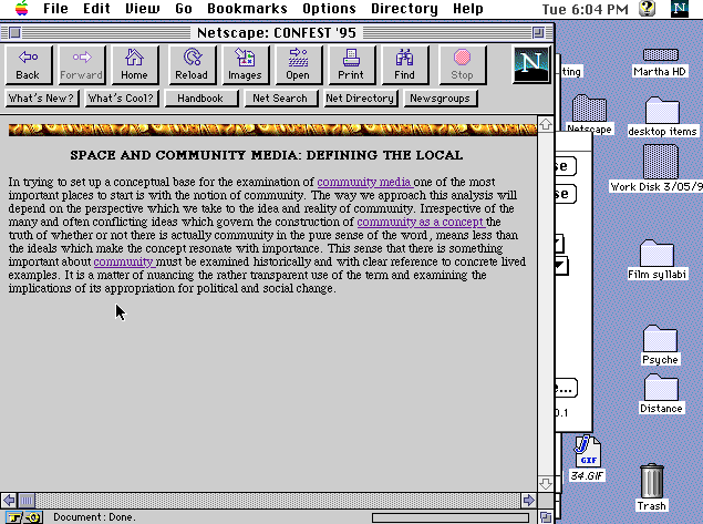 Critical Approaches in 1995