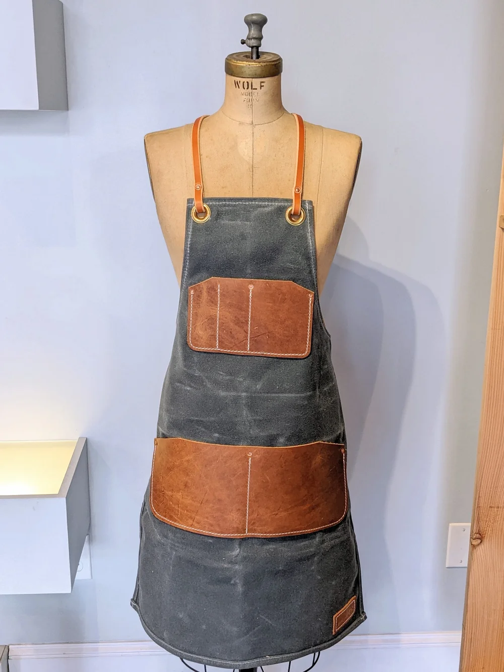 chinese dress ladies Sylvie Schimmel 90's brown leather apron dress – Heterodoxa_ main image 0