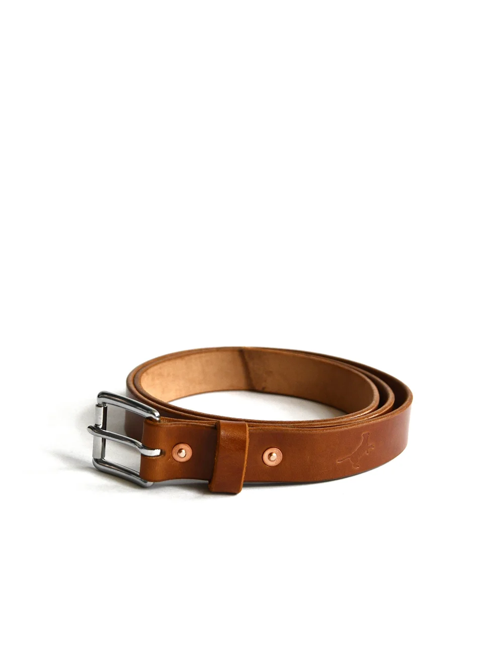 FULL GRAIN HARNESS OIL TANNED BROWN LEATHER BELT WITH SOLID BRASS BUCKLE Solid Brass Buckle Genuine Full Grain Leather Casual Jean  main image 4