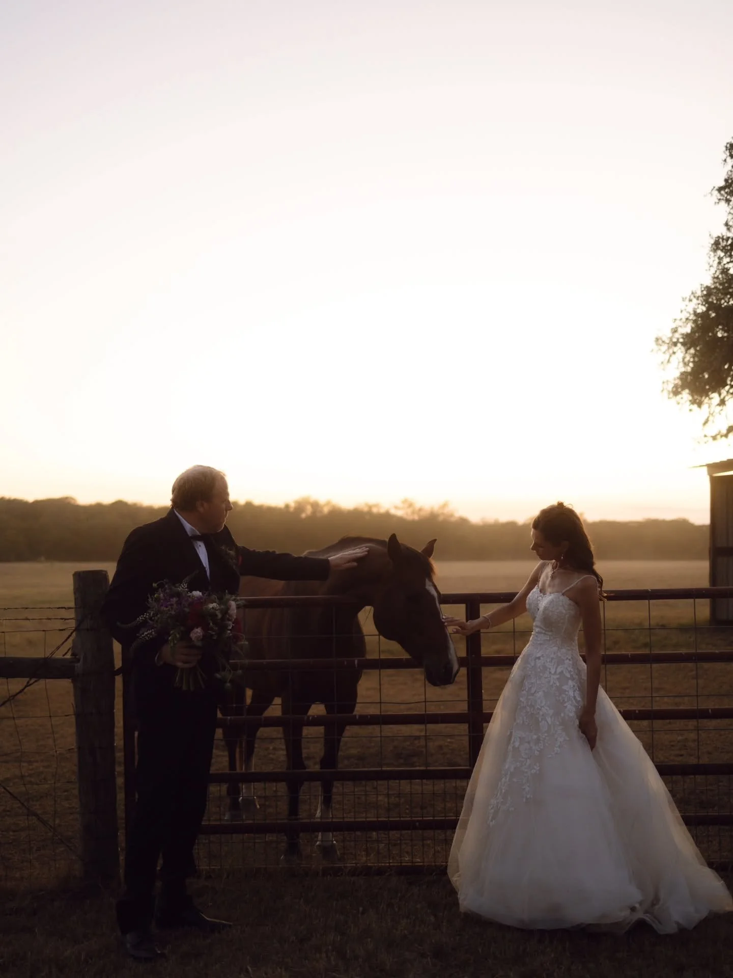 Julie and Mike planned their wedding living in Chicago but wanted to a proper Texas shindig in order to celebrate with their family and friends. The cowboy boots with all the pink details were simply to die for. Ending the day with some dusk photos u