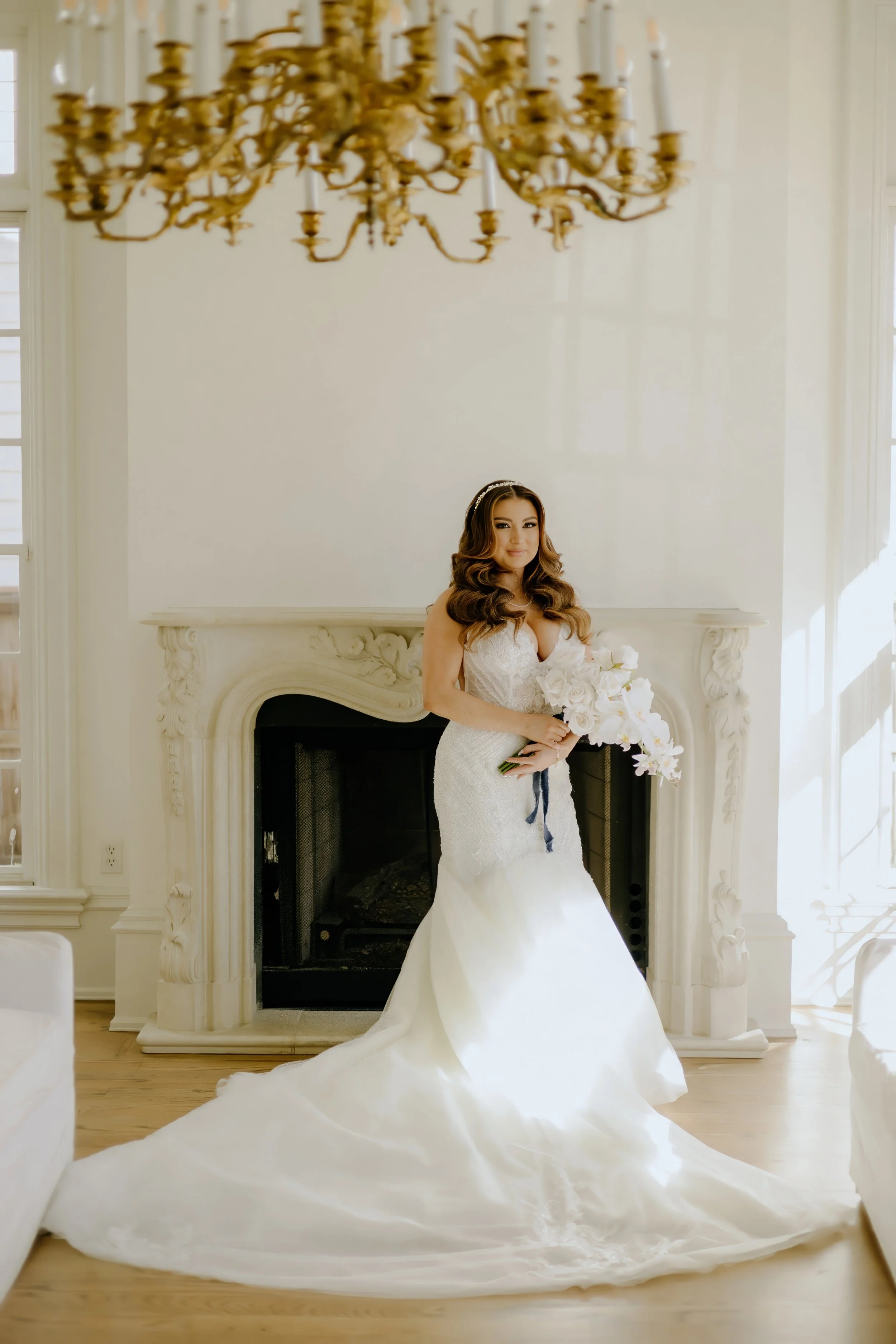 Houston & Texas Family, Couples, Newborn, Maternity, Bridal Photography – Close-up of bride’s face with soft curls and makeup, Houston.
