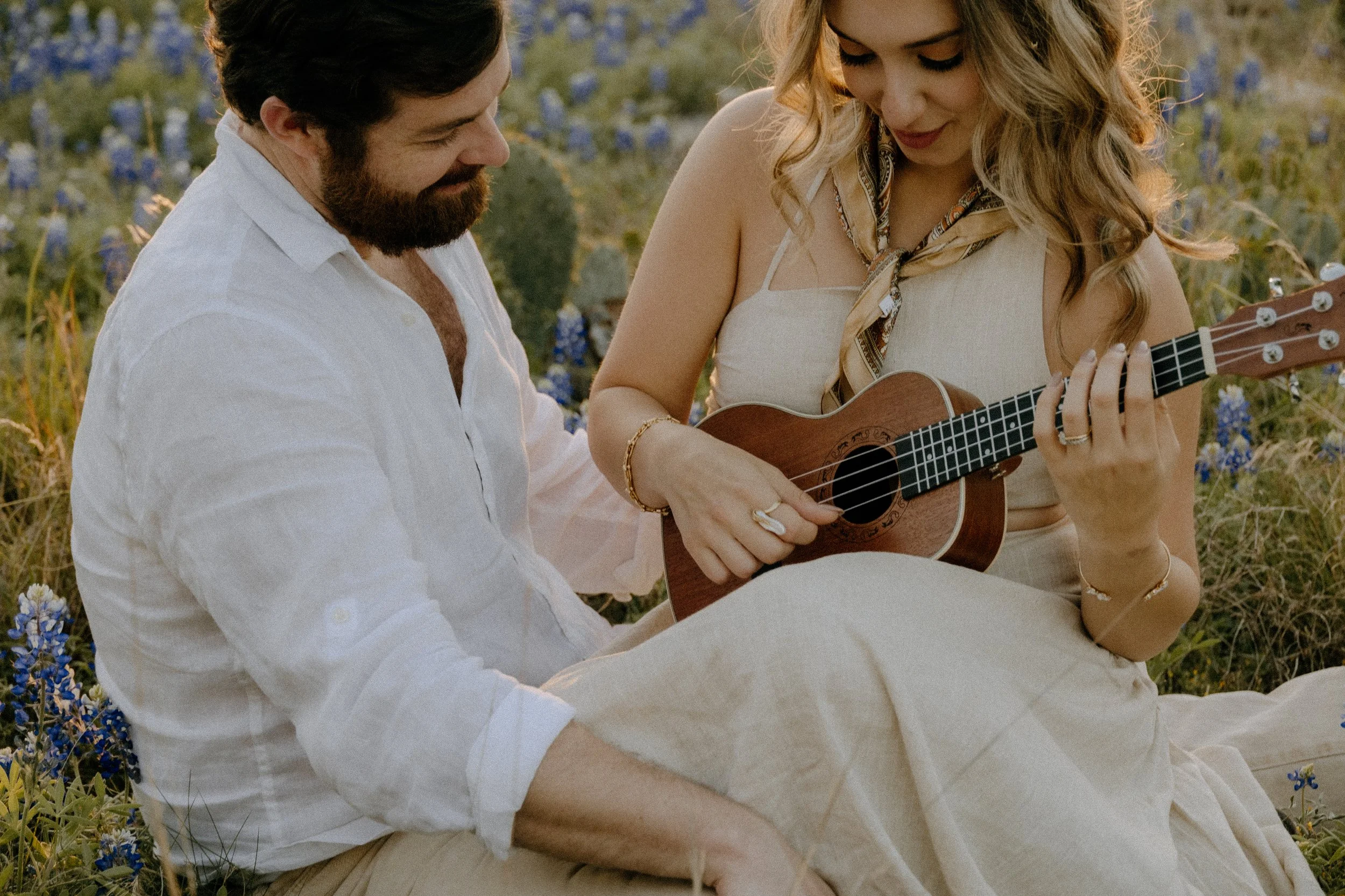 Houston & Texas Family, Couples, Newborn, Maternity, Bridal Photography – Playful candid of couple during Austin TX engagement portraits.