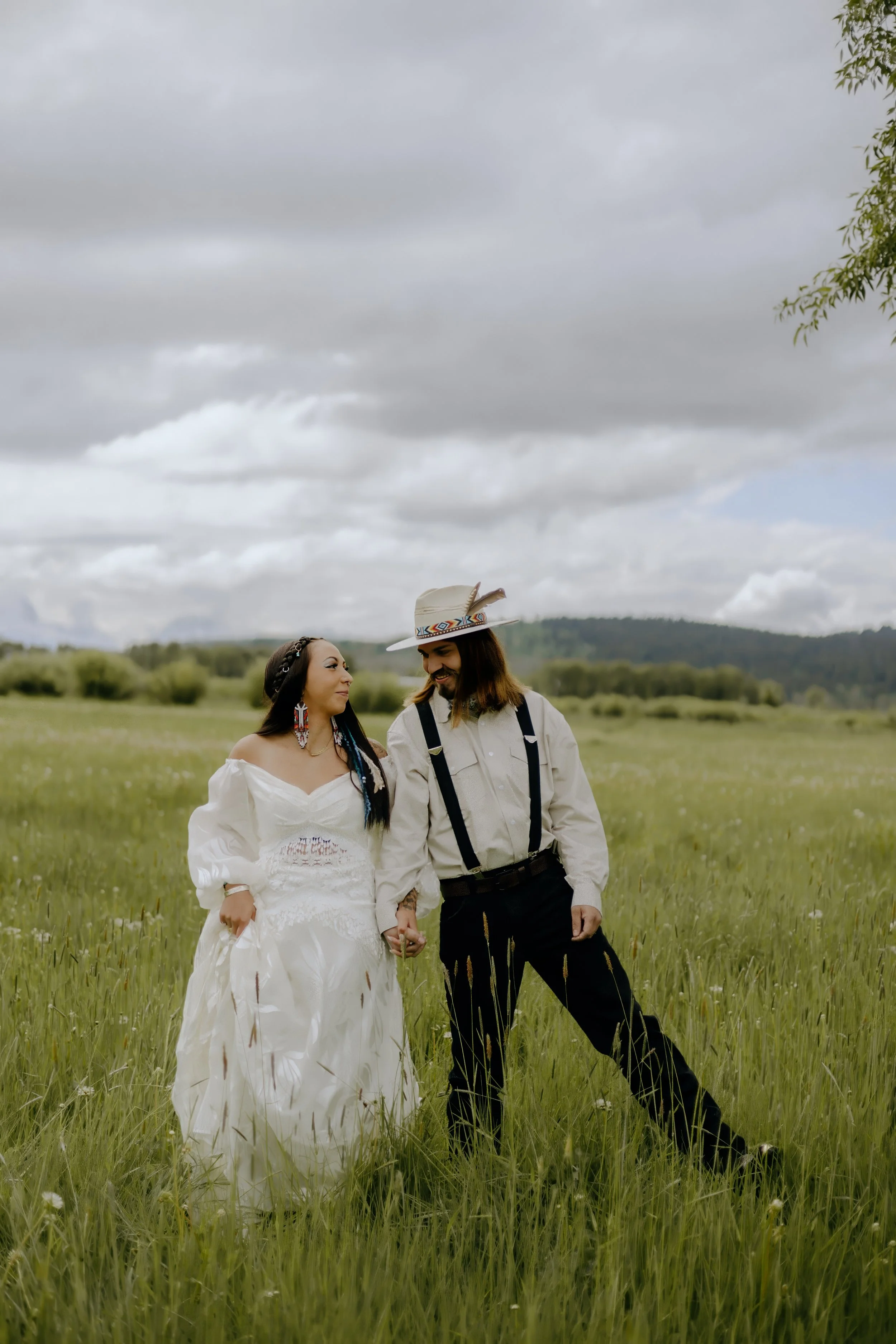 Houston & Texas Wedding & Elopement Photography – Groom twirling bride in lace gown at Diamond Cross Ranch, Jackson, WY.