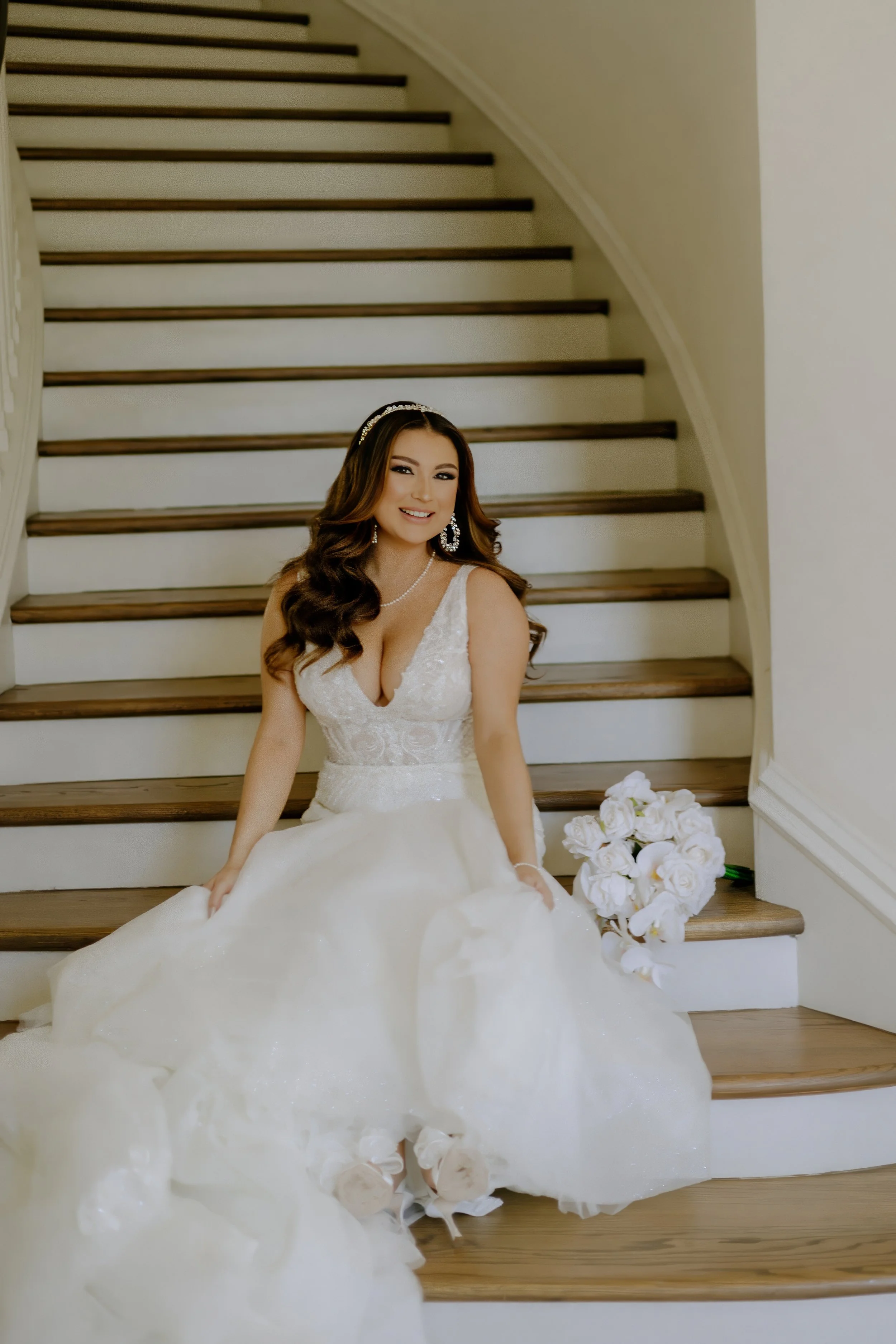 Houston & Texas Family, Couples, Newborn, Maternity, Bridal Photography – Black-and-white veil portrait, bride in soft light, Houston.