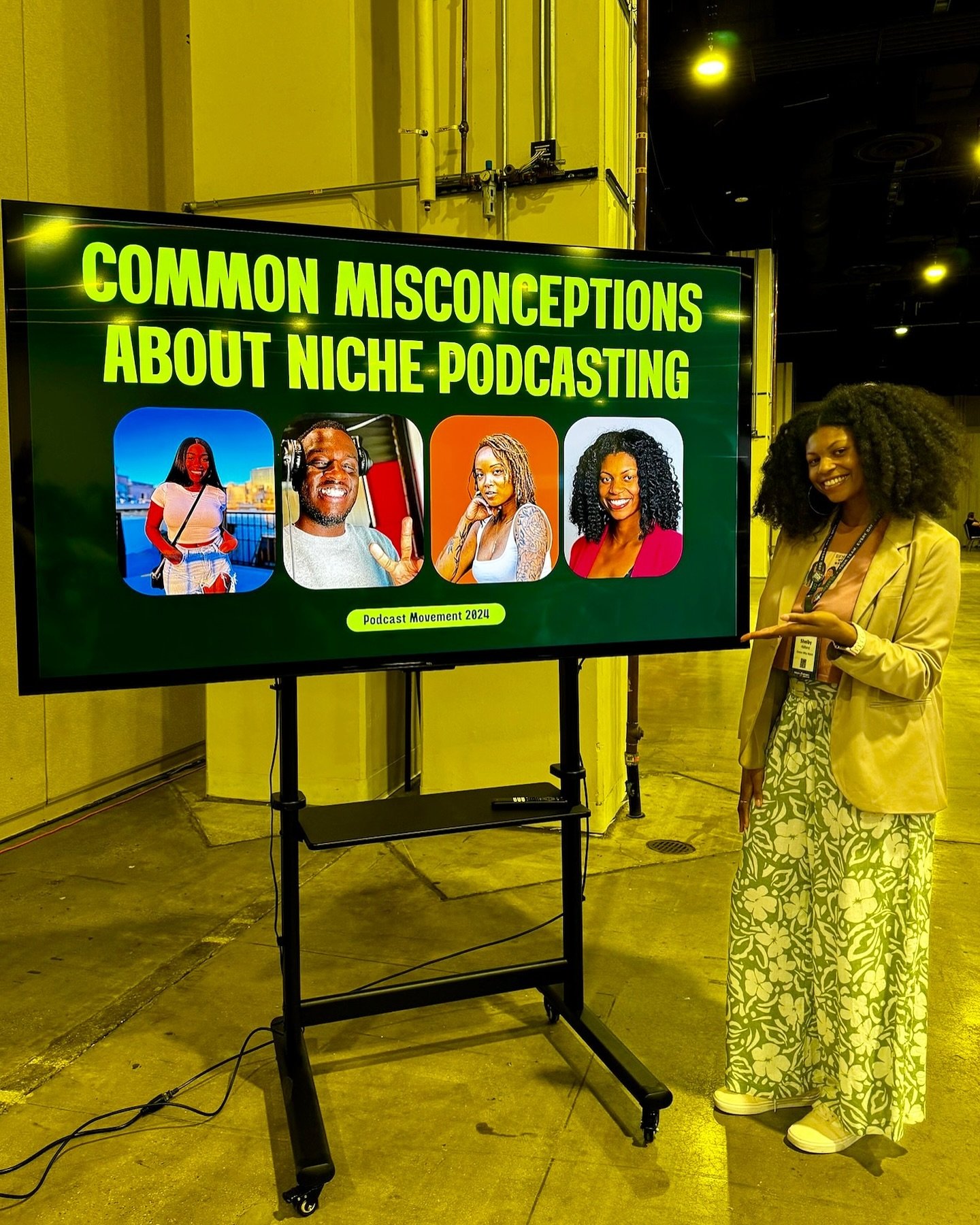 Presented at a conference&nbsp; ✅

Thank you @podcastmovement for the opportunity to present on the &ldquo;Common Misconceptions of Niche Podcasting&rdquo; with my fellow rockstar podcasters, @sequoiabholmes , @toyafromharlem , and @blackkout__ ! It 