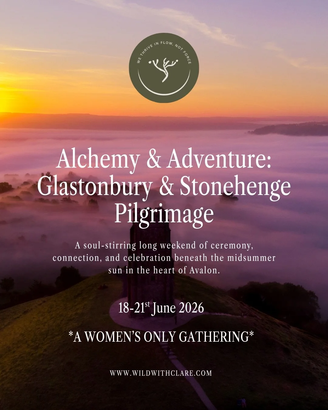 ✨ 𝐀𝐋𝐂𝐇𝐄𝐌𝐘 &amp; 𝐀𝐃𝐕𝐄𝐍𝐓𝐔𝐑𝐄 ✨*3 residential spaces &amp; 5 non-residential spaces left! 

JOIN US THIS SUMMER SOLSTICE FOR A UNIQUE SOUL-STIRRING JOURNEY&hellip;

Glastonbury &amp; Stonehenge Pilgrimage
18&ndash;21 June 2026

Under the 