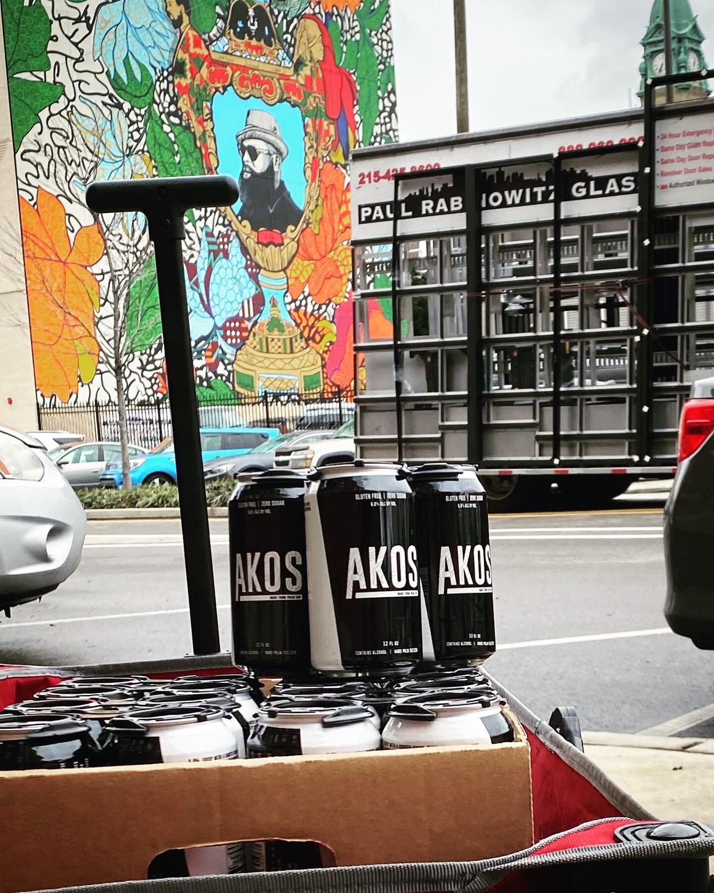 Any day I get to hand deliver 120 cans of 
AKOS: Made from Palm Sap 🍻🌴
via a little red wagon, it&rsquo;s a good day. 
.
Get one of these cans for yourself February 10th at 
.
LUNAR NEW YEAR - YEAR OF THE WOOD DRAGON
🌴🐲🎊
By @manyfortunes hosted 