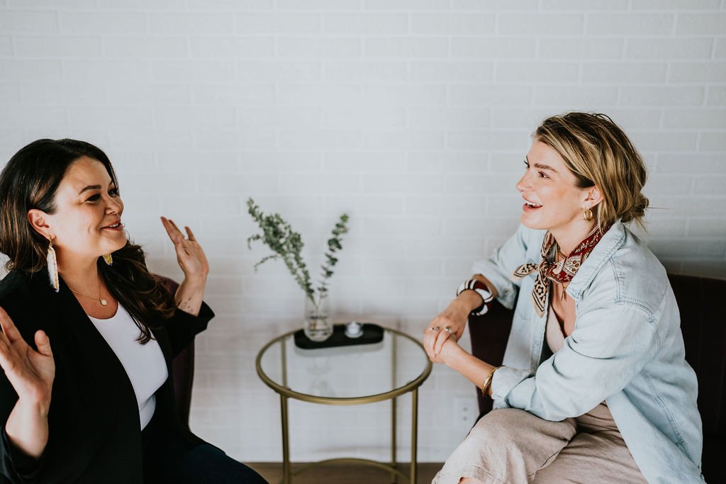 Danielle Searancke, Indigenous Medium, giving a reading at Spirit School