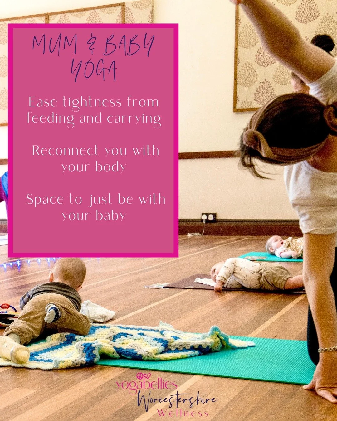 Postnatal recovery takes time and support.

Our Mum &amp; Baby Yoga classes are designed to:
🌸 Ease tightness from feeding and carrying
🌸 Reconnect you with your body
🌸 Provide a space to just be with your baby with no expectations

It&rsquo;s gen