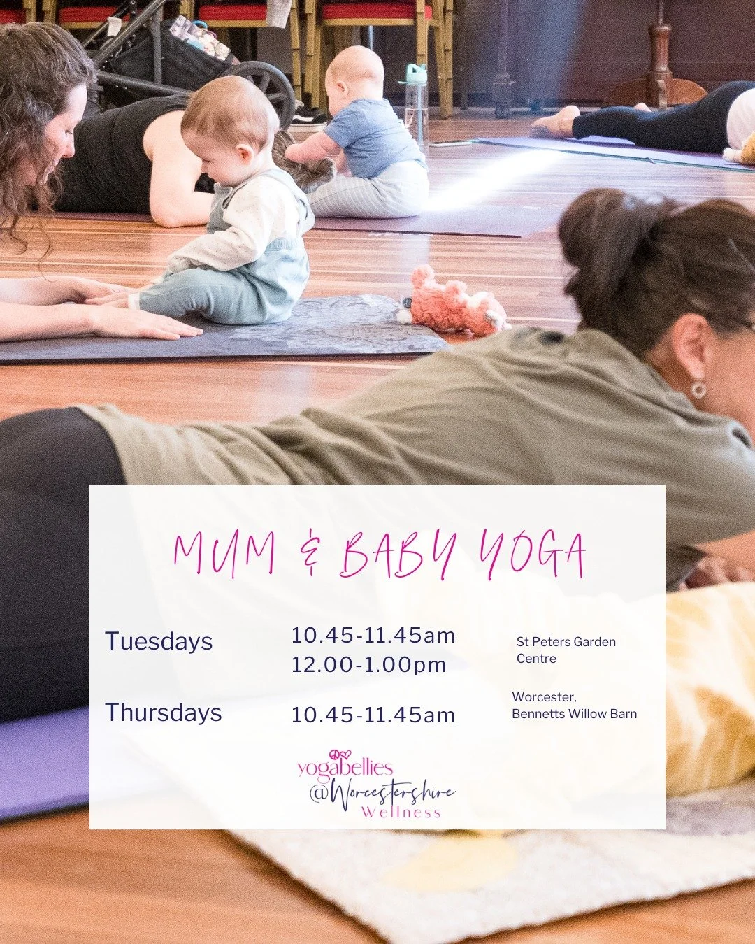 After birth your posture changes from feeding, your core switches off, your shoulders ache and you rarely get a moment where nobody needs you.

Mum &amp; Baby Yoga isn&rsquo;t about getting your body &ldquo;back&rdquo;.
It&rsquo;s about helping it re