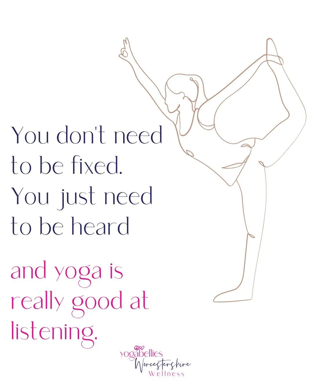 Yoga isn't about pushing through. It's about tuning in. When we step onto the mat, we give our bodies permission to speak and ourselves permission to listen.

This week, notice how your body feels rather than how it looks. That's where the real pract