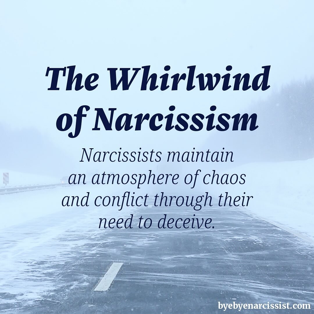 The Whirlwind of Narcissism: An Atmosphere of Chaos and Conflict through their Need to Deceive.

#narcissism #narcissticabuse #narcissticabuseawareness #narcissist #therapy #psychology