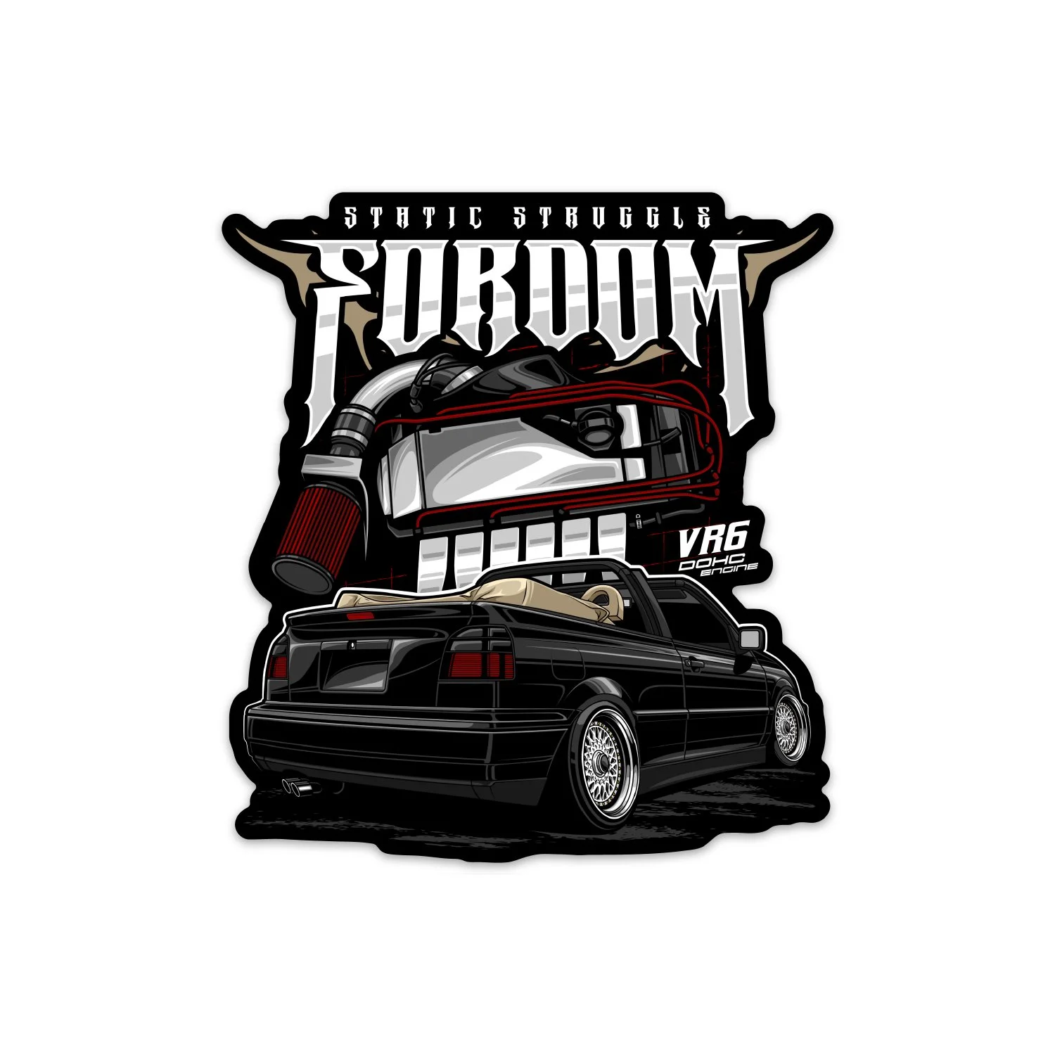 #ForDom VR6 Cabby Sticker