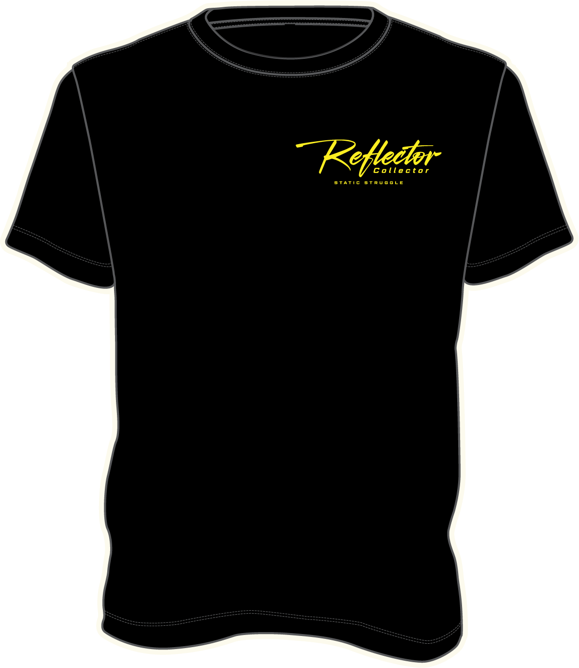 reflector collector black tshirt front.png