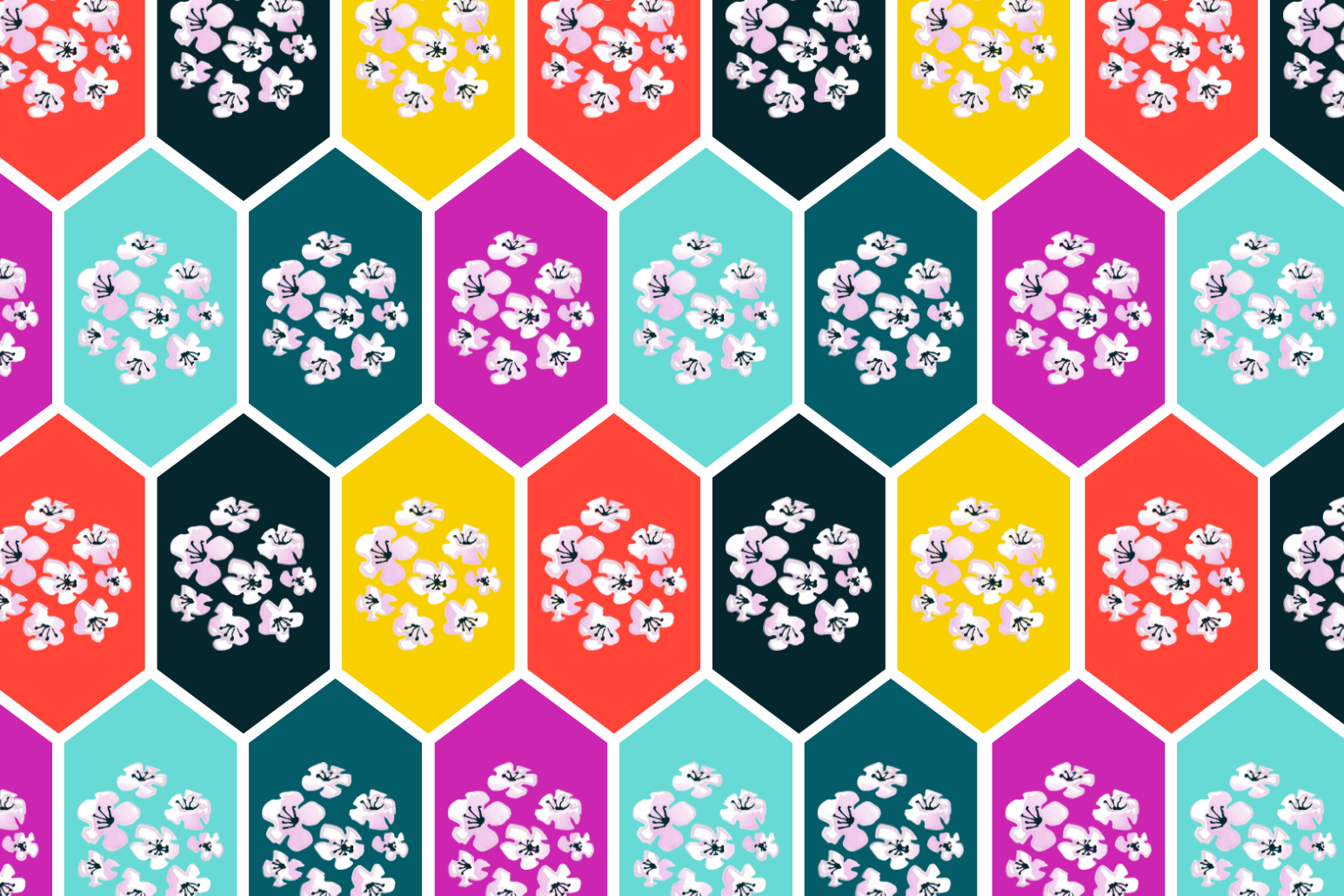 Cherry blossom pattern for National Poetry Month.