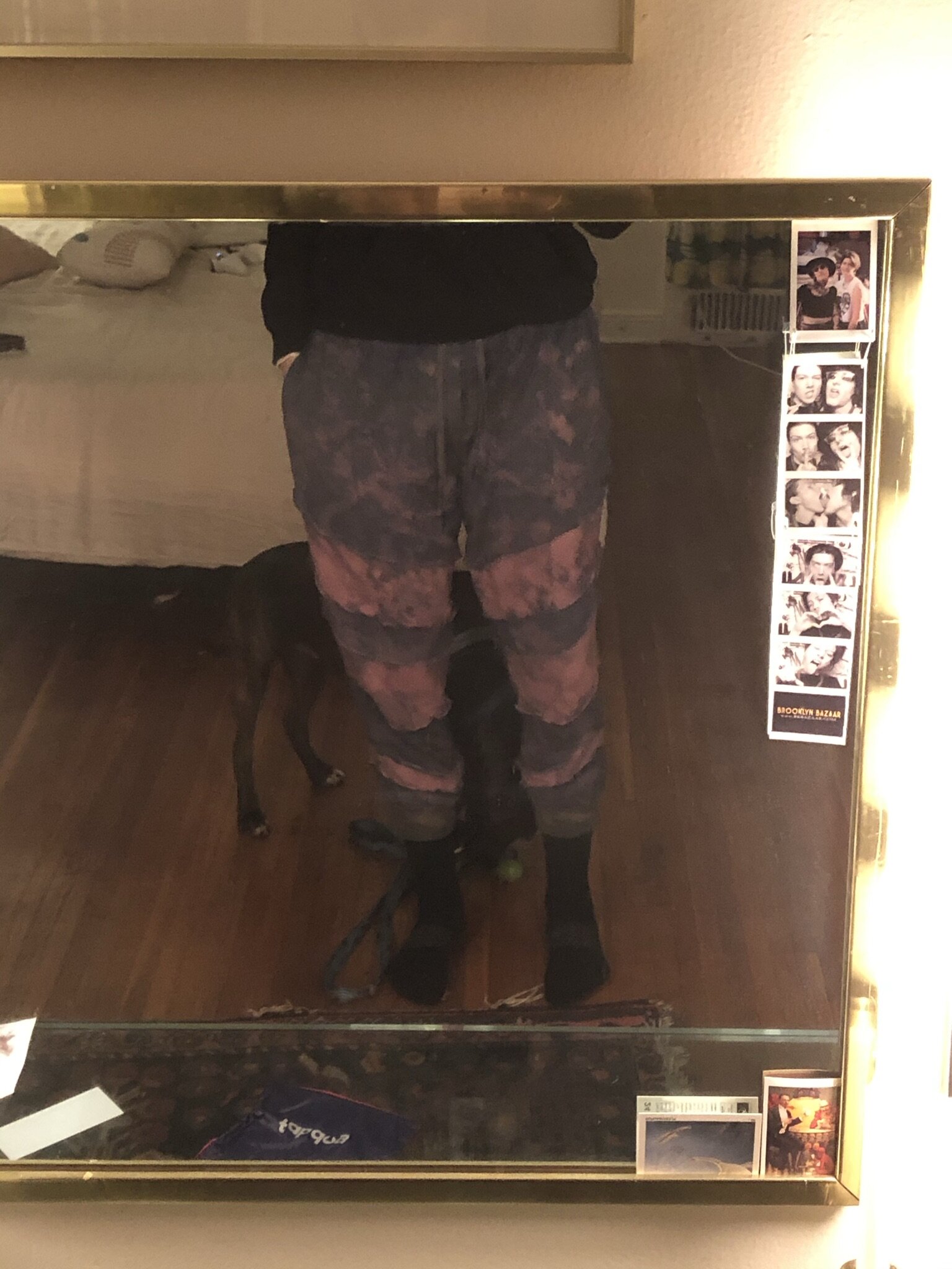 deconstructed colorblock sweatpants