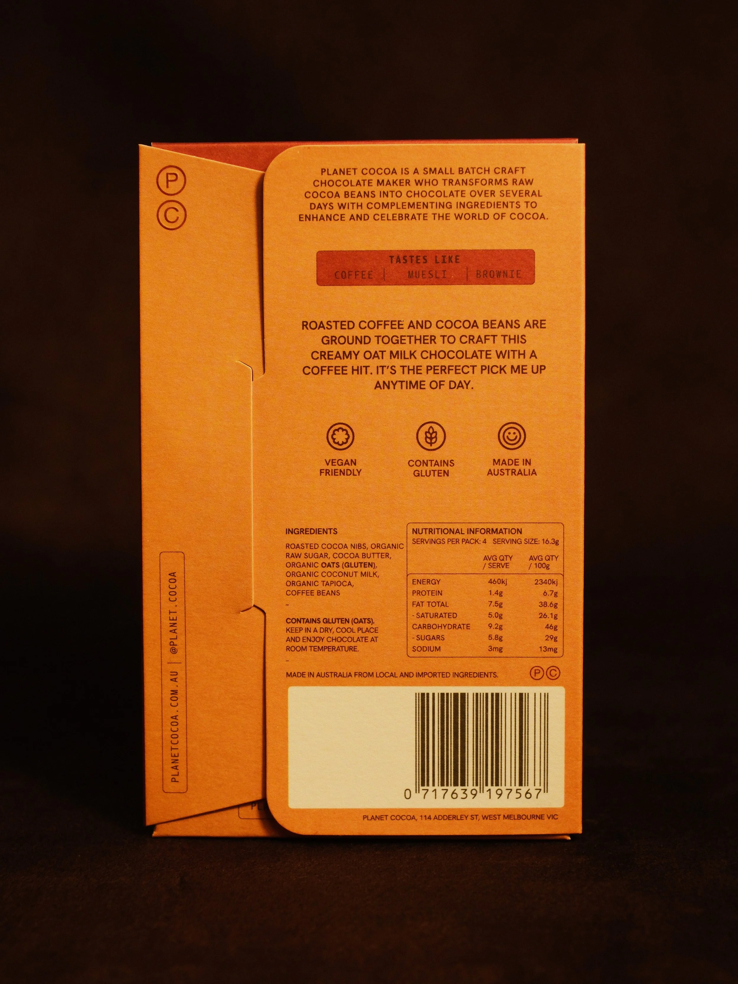 Mocha Oat Milk Chocolate Bean to Bar