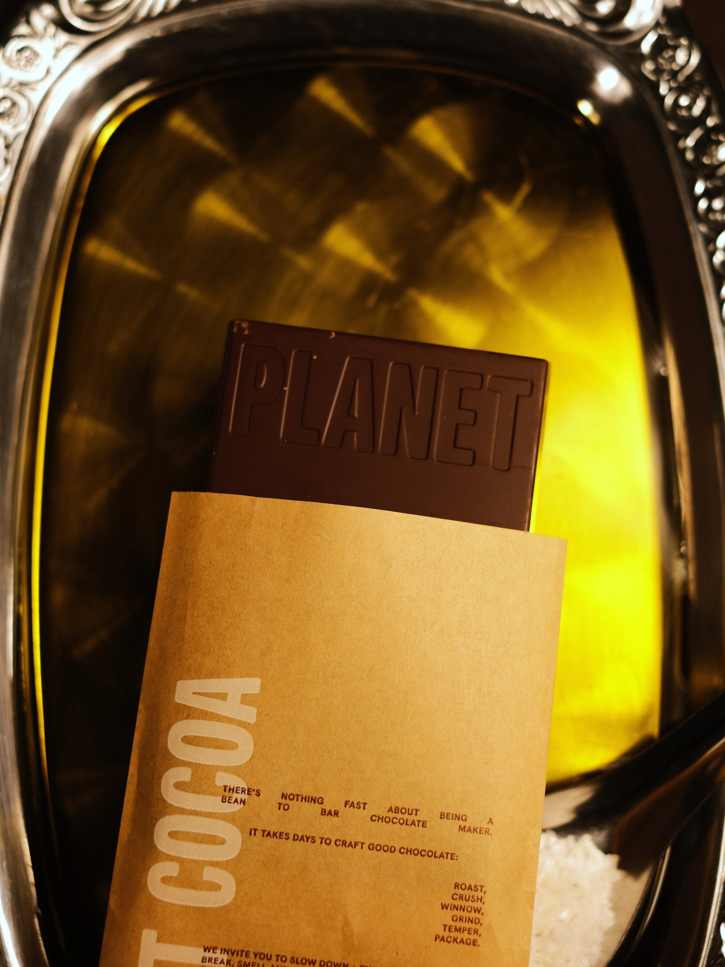 Olive Oil Smoked Salt Dark Chocolate Bean to Bar Planet Cocoa
