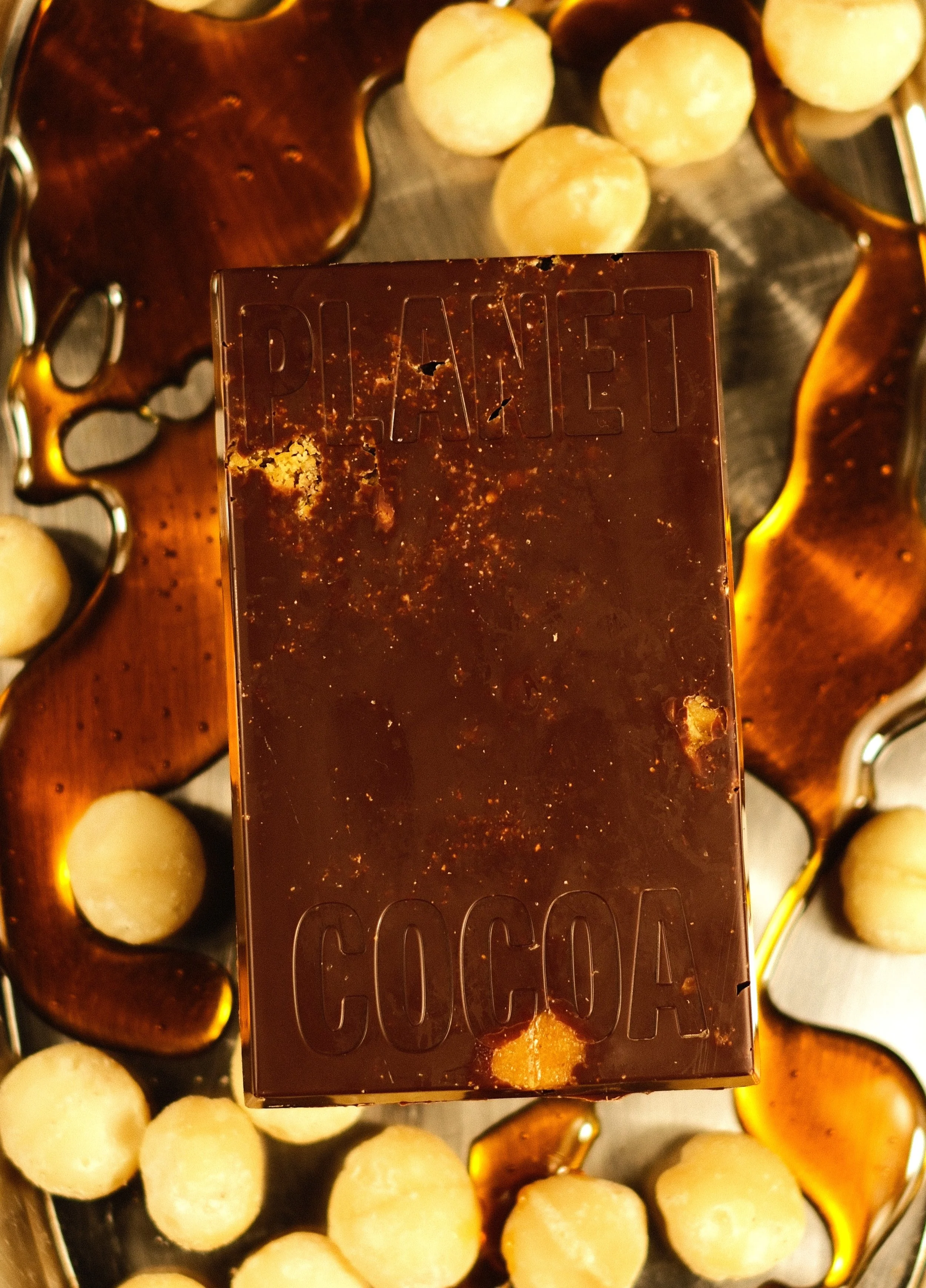 Macadamia Brittle Dark Chocolate Bean to Bar Planet Cocoa