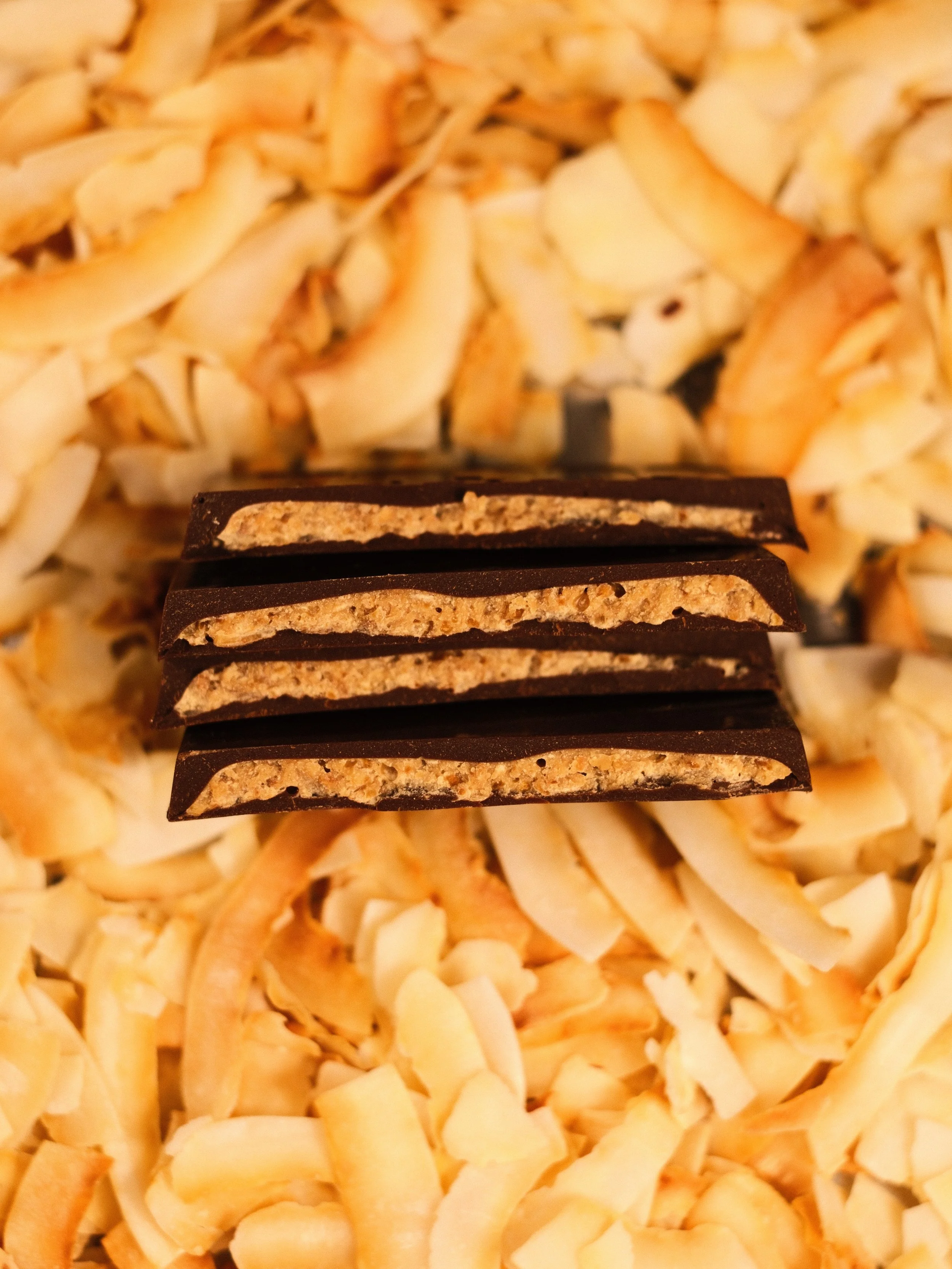 Coconut Praline Dark Chocolate Bean to Bar Planet Cocoa