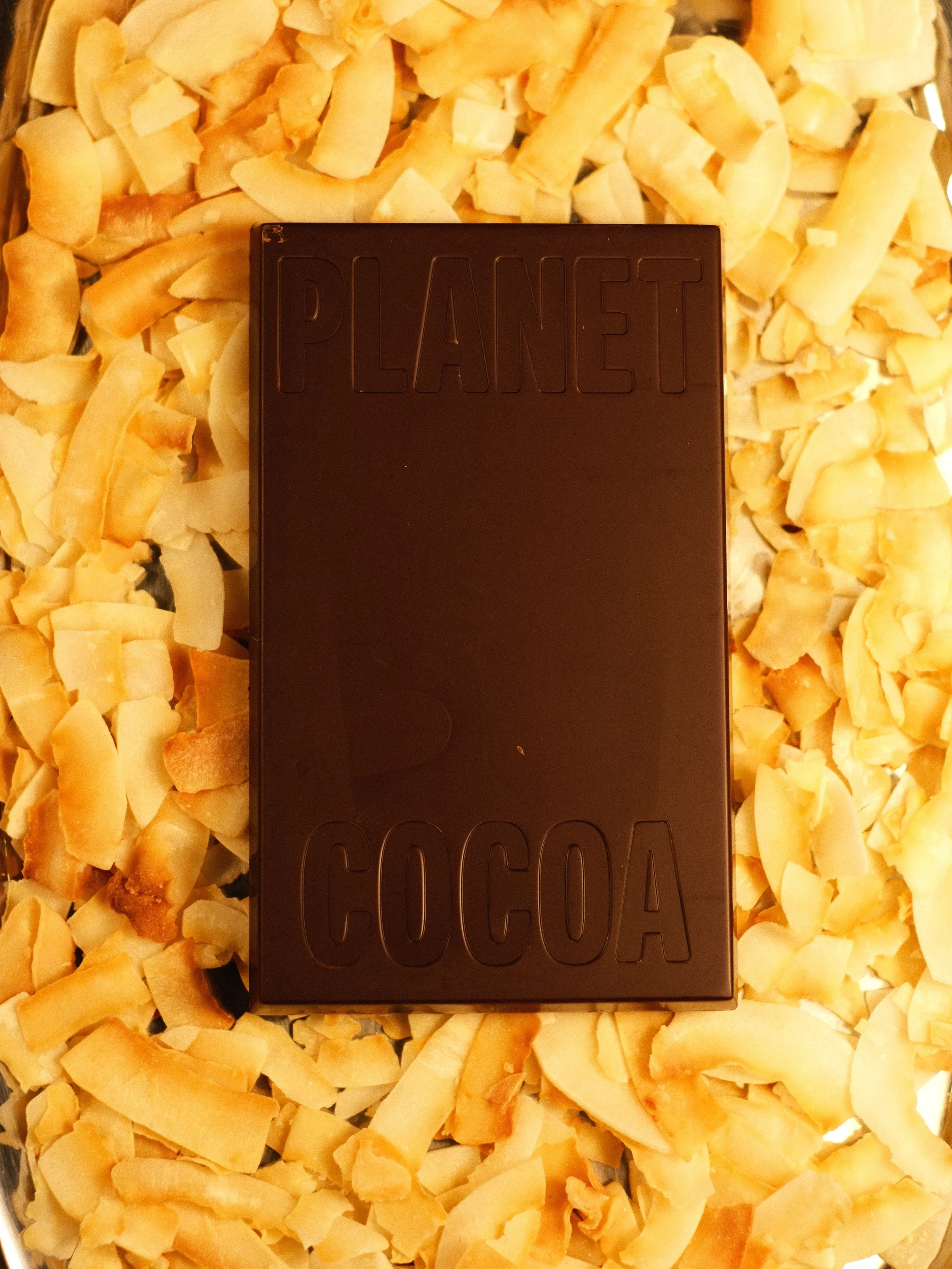 Coconut Praline Dark Chocolate Bean to Bar Planet Cocoa