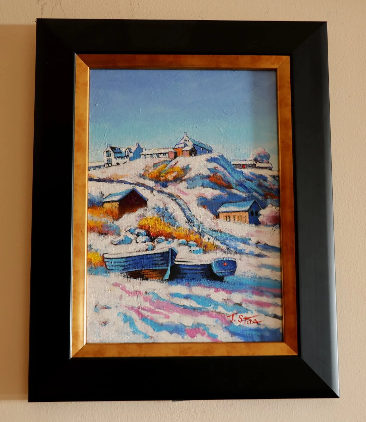 Framed Auchmithie Winter.JPG