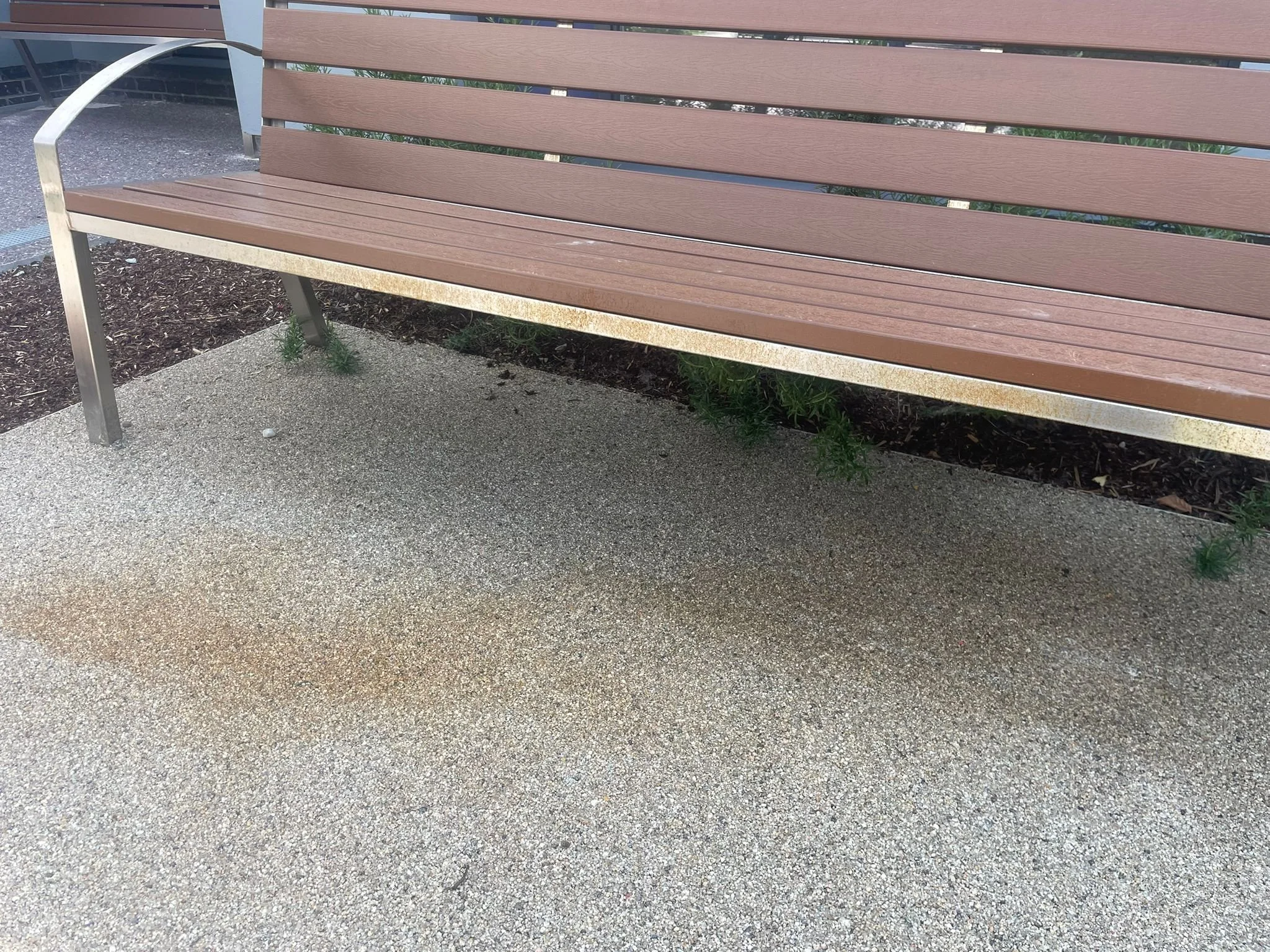 Outdoor Furniture Wood and Galvanised Metal Bench.jfif