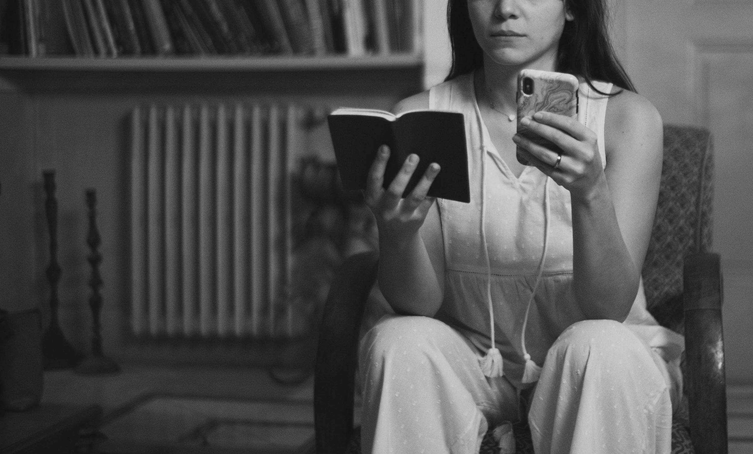 woman with OCD compulsively praying