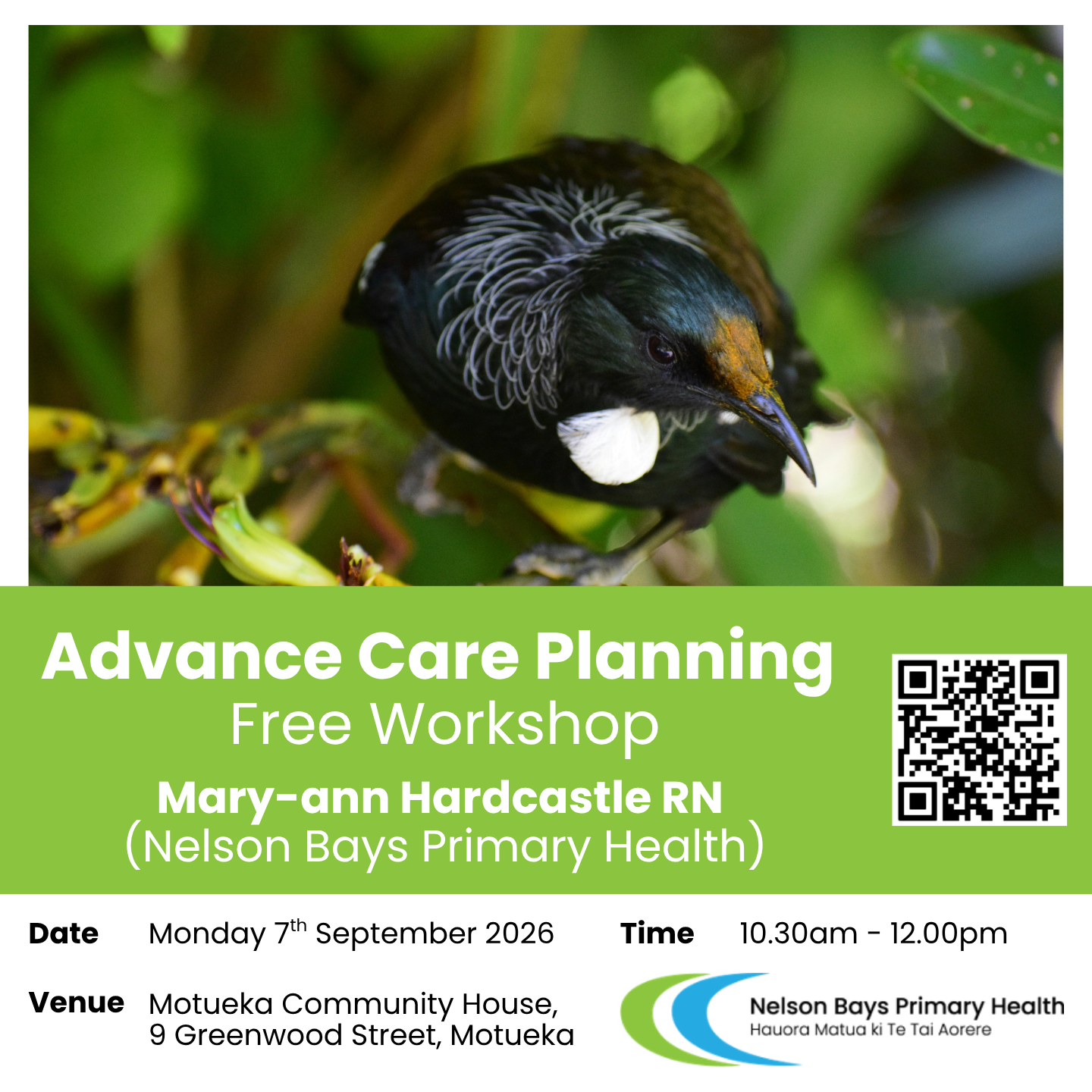 Advance Care Planning - Free Workshop - Monday 7 September