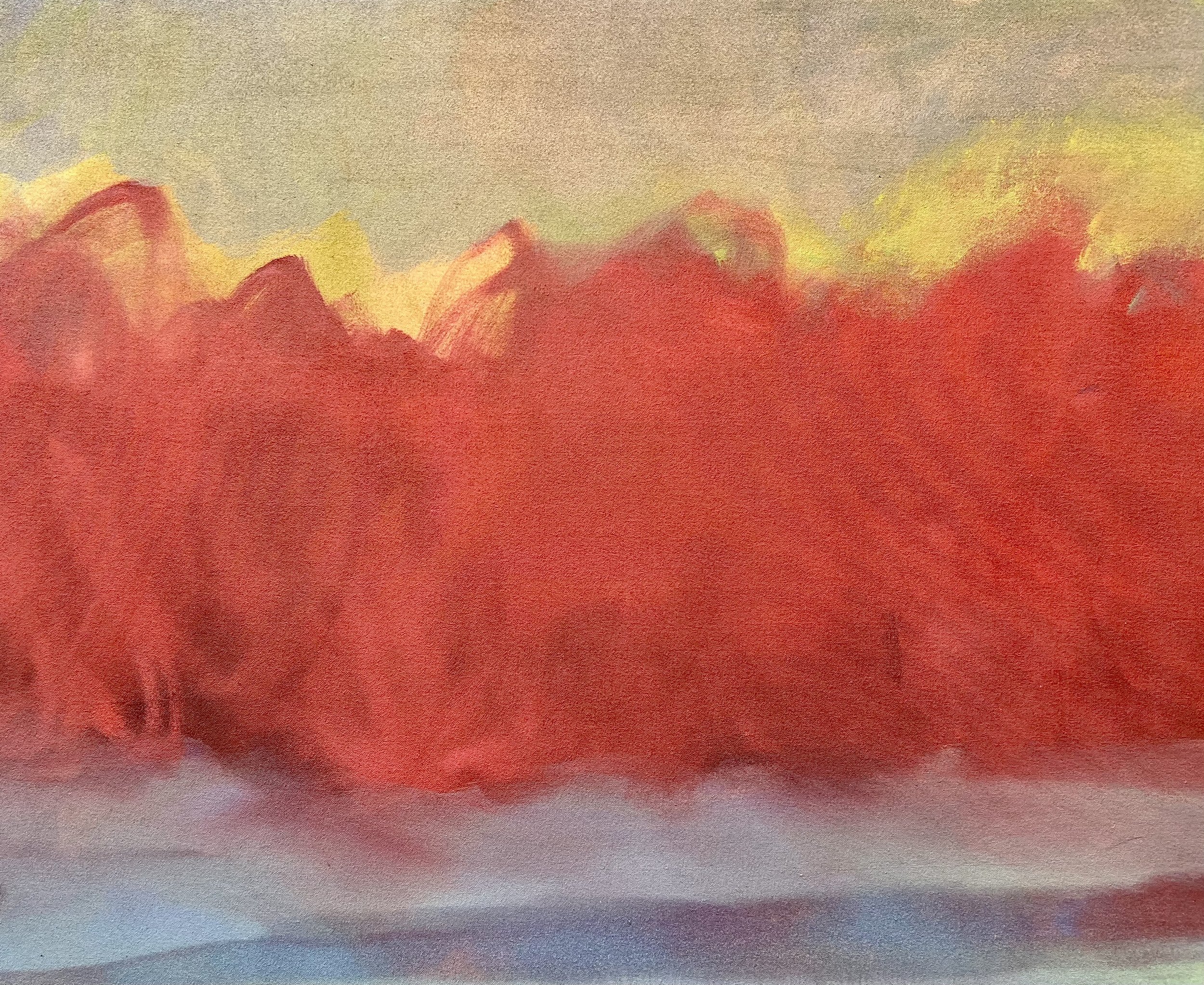 Wild Fire, 2025, Acrylic on canvas, 32 x 36”