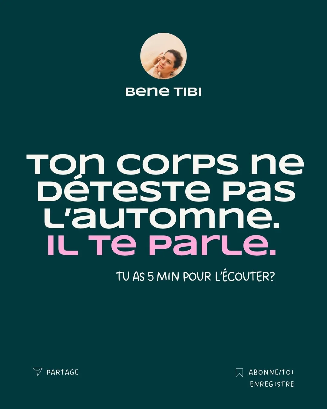 Ton corps ne d&eacute;teste pas l'automne. Il te parle. 
Mais comme beaucoup de femmes, tu ne l'entends plus. 

Tu te r&eacute;veilles fatigu&eacute;e, gonfl&eacute;e, moins motiv&eacute;e. 
Tu penses que ton corps te l&acirc;che. 
En r&eacute;alit&e