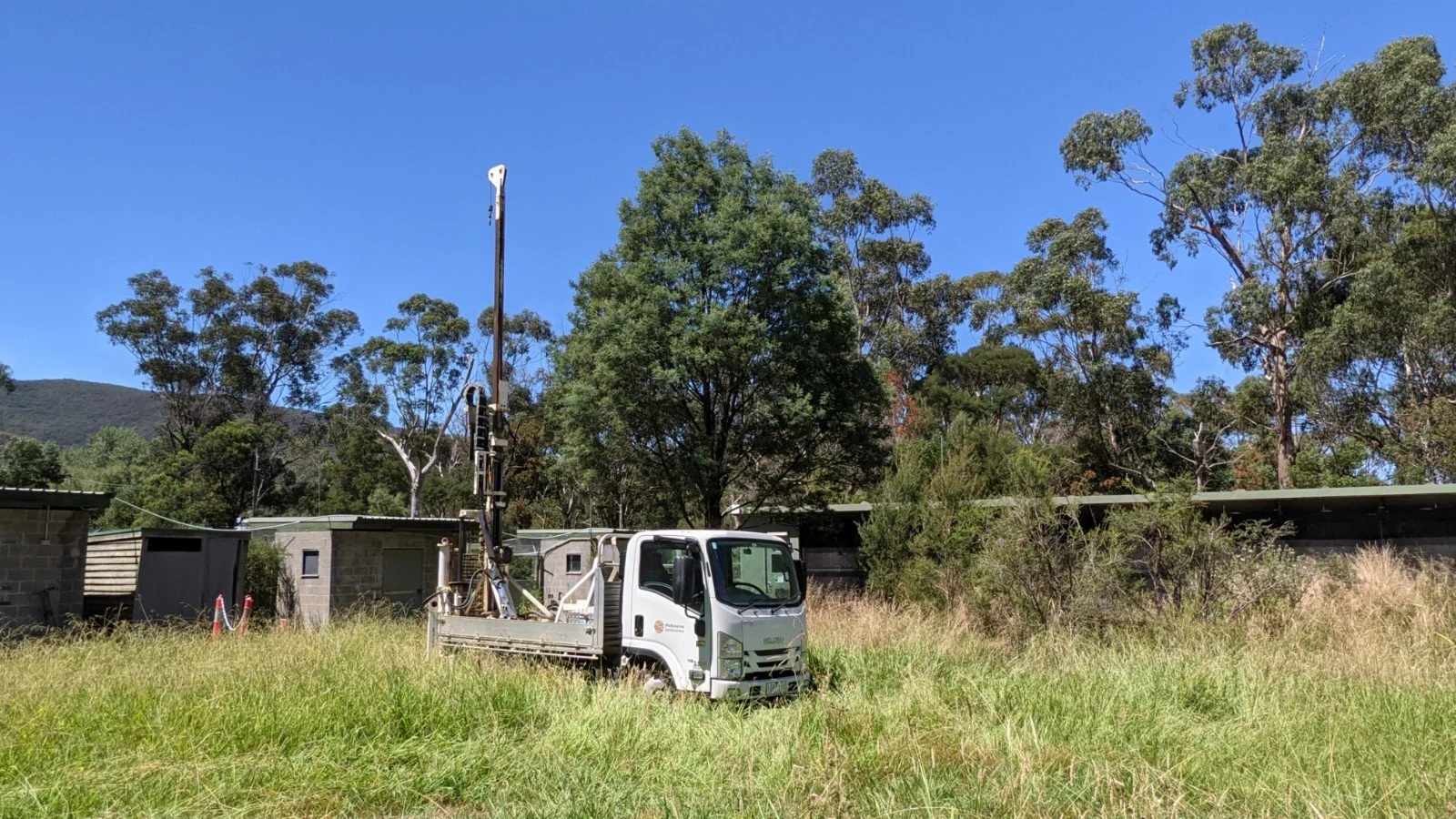 Healesville-Sanctuary-Soil-Test-Isuzu-NLR-Drill-Rig