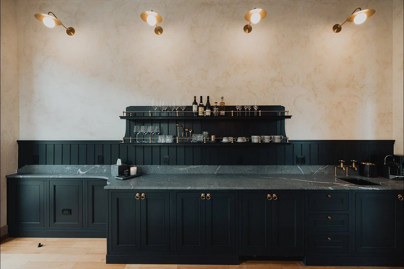 Dark Traditional Or Transitional Cabinetry With Open Shelving Kitchen Remodel by Three Creeks Custom Cabinets project photo 2