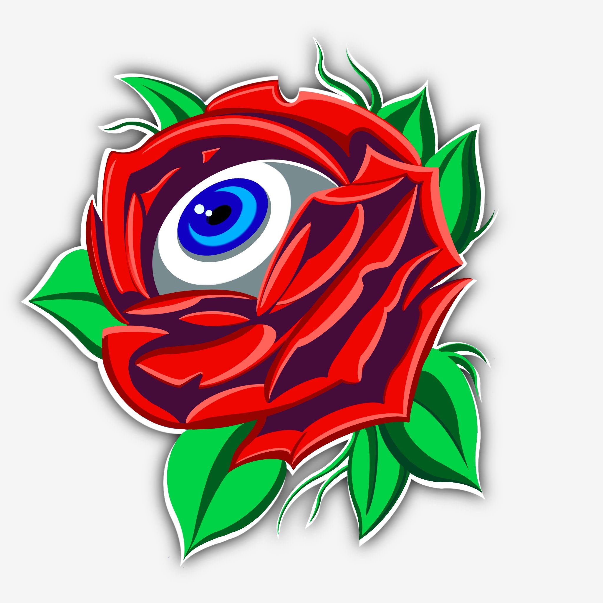 Rose Eye Sticker