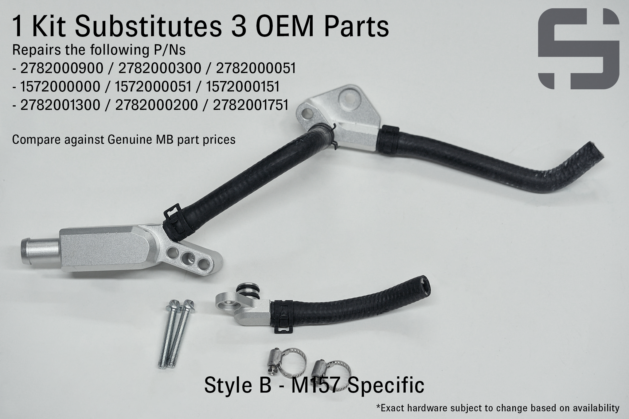 M157 Billet Upgraded Turbo Coolant Lines - Style B Kit