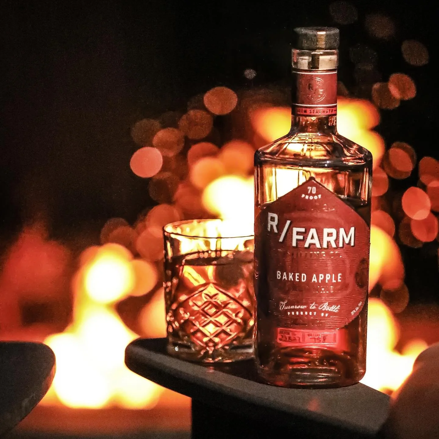 Don&rsquo;t forget the Baked Apple Whiskey this weekend for all your festivities. 🍎🥃 Made with R/Farm Whiskey with grain grown right here on our farm. Cheers to the weekend!