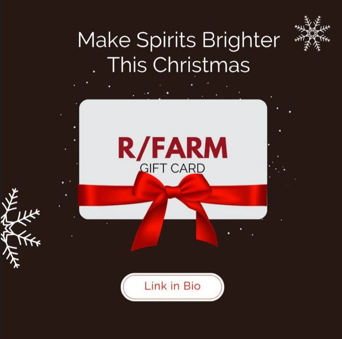 The gift that keeps on giving! Gift them an experience at R/Farm this Christmas with a gift card! Available on-site or online! We can make that last minute shopping easy! 🥃🥃Cheers! Link is in our bio.