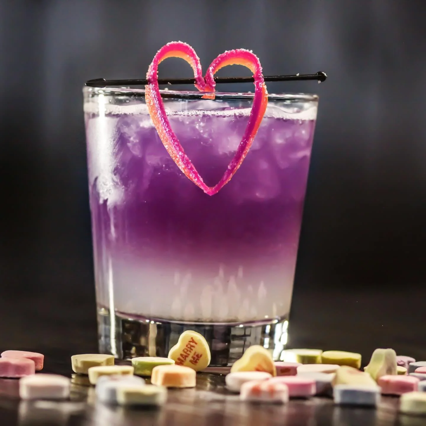 A moment for our featured cocktails this February, Love Potion &amp; Spicy Lady 🩷💜 Fall in love with these tasty creations by ordering one this month at the distillery!