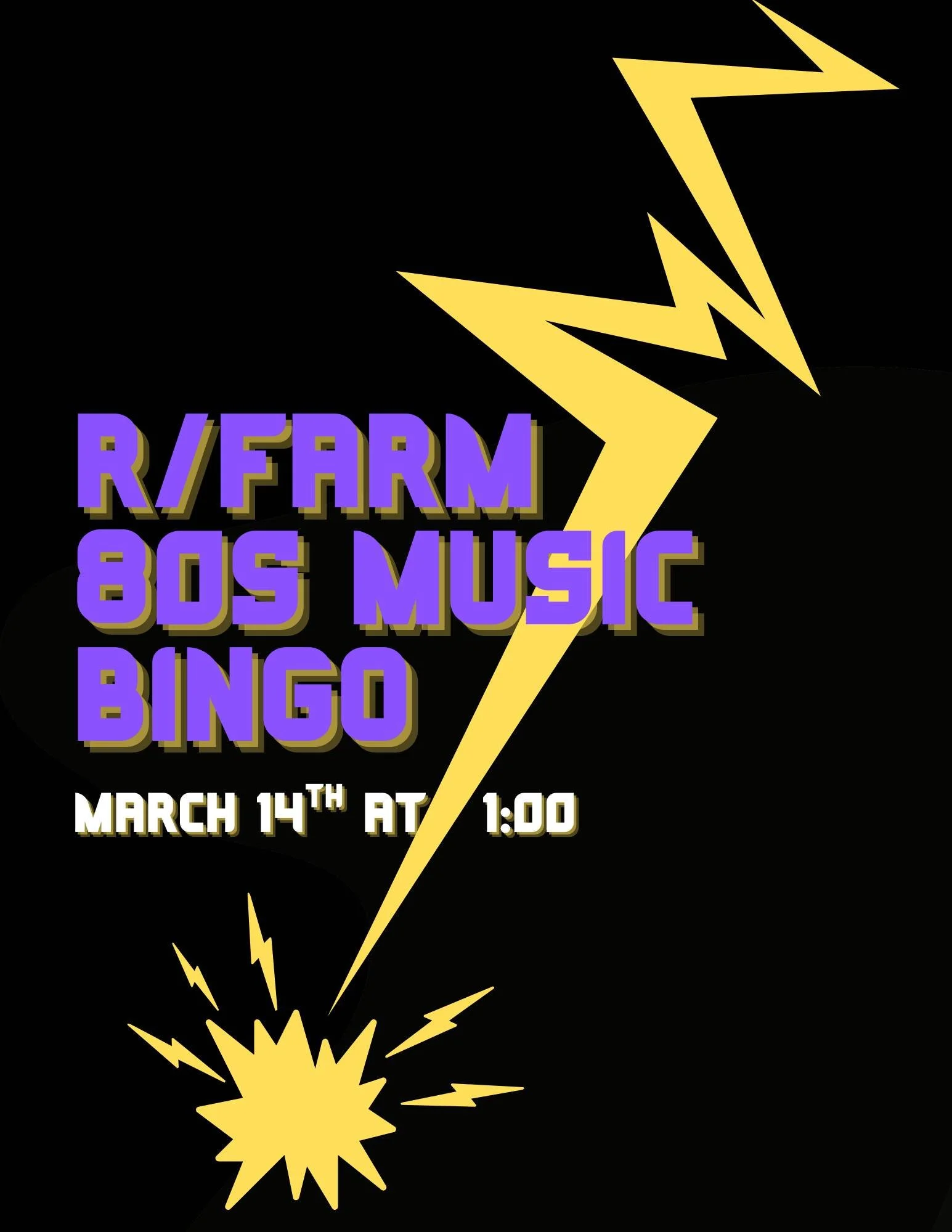 80's Music Bingo