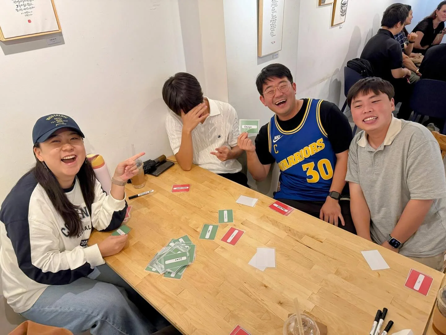 Good vibes &amp; good people at our last English &amp; Korean conversation cafe! ☕️ Join us this week at Cafe Place in Sinchon to improve your conversation skills, meet new friends &amp; have fun!

📍 Cafe Place - Sinchon (20 Yonsei-ro, Seodaemun-gu,