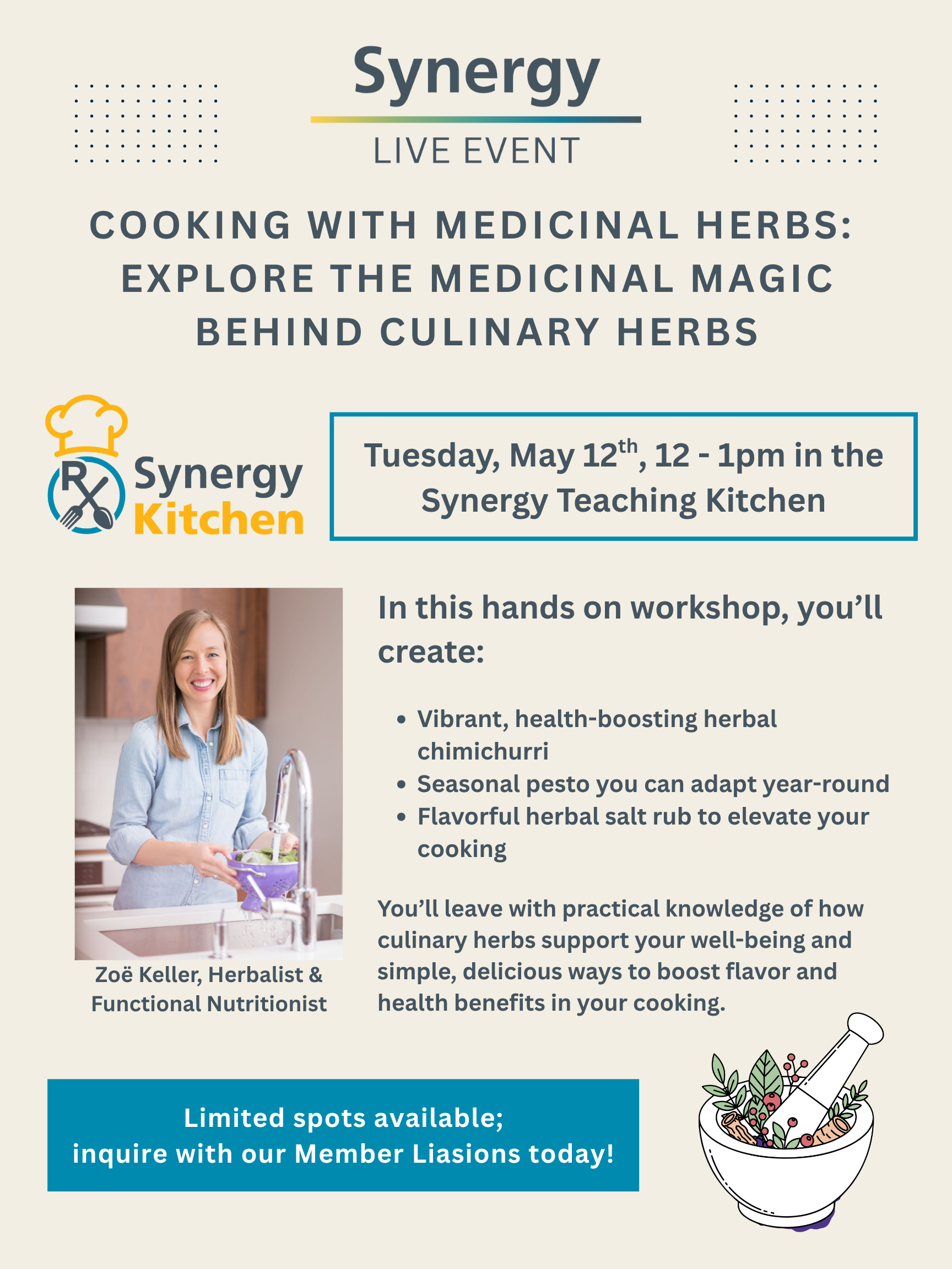 Live Event - Cooking with Medicinal Herbs: Explore the Medicinal Magic Behind Culinary Herbs