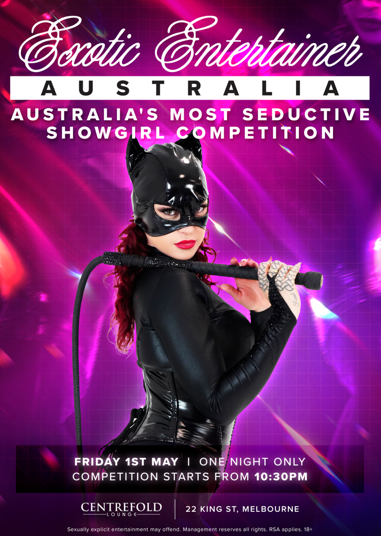 Exotic Entertainer Australia Showgirl Competition Comes to Centrefold Lounge