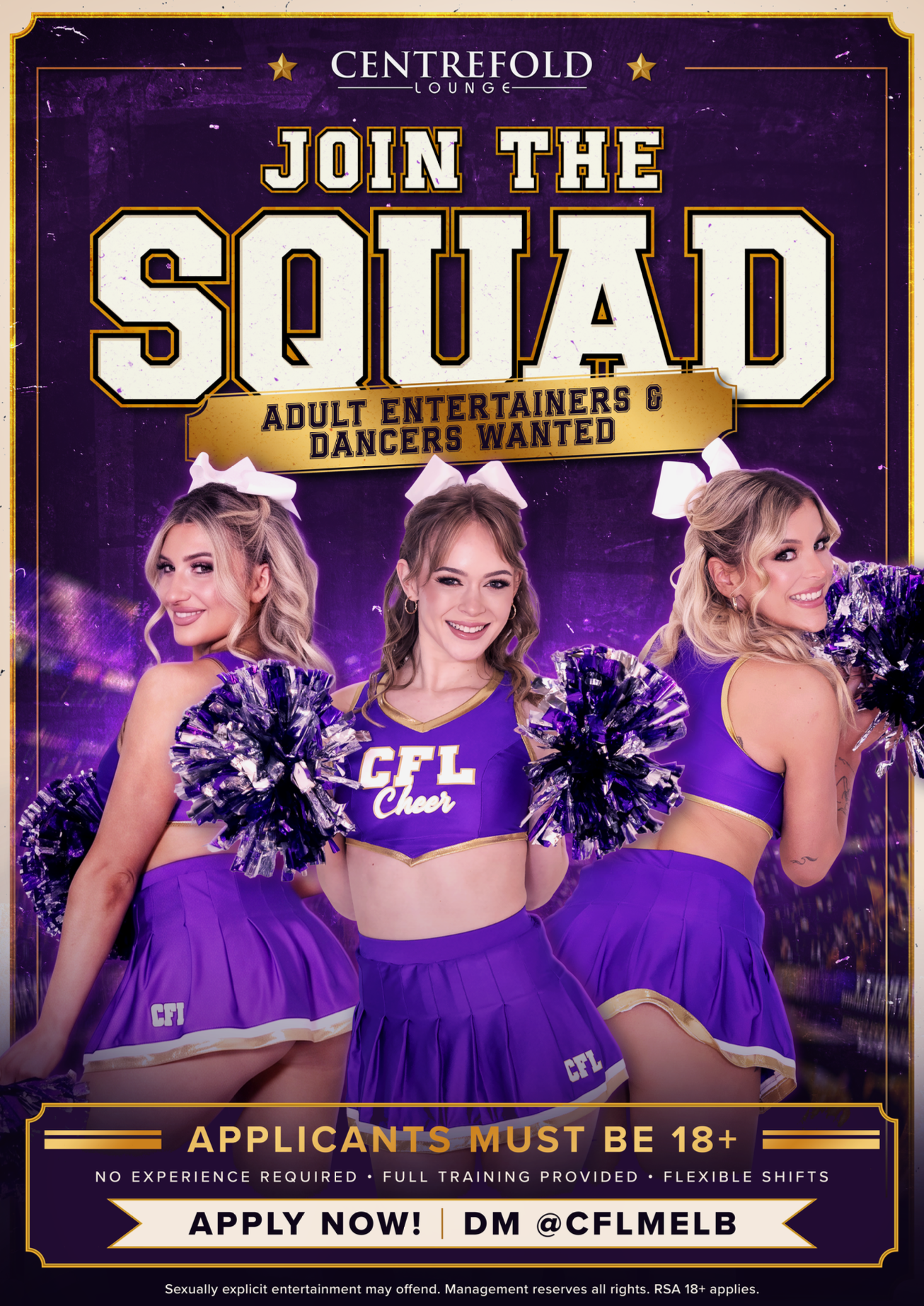 Join the Squad: Centrefold Lounge Is Hiring for Our Busiest Season Yet