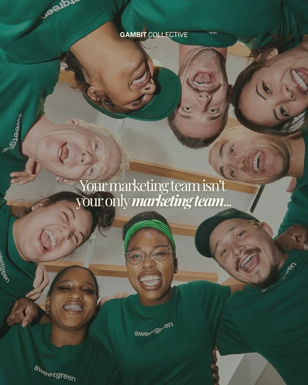 If your entire team became a marketing channel tomorrow, what would change for your business?

Hey, if we haven&rsquo;t met yet - we&rsquo;re Gambit Collective.
A pay-as-you-go marketing studio for founders and growing brands. Helping you or your bra