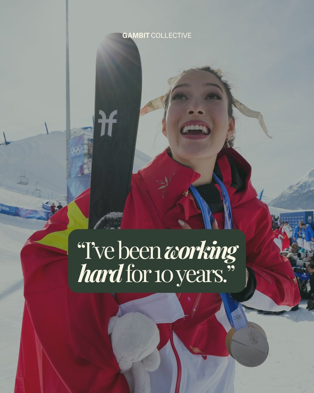 Confidence 101 from @eileengu 👏🏼⛷️

Hey, if we haven&rsquo;t met yet - we&rsquo;re Gambit Collective 👋🏼
A pay-as-you-go marketing studio for founders and growing brands. Helping you with your marketing, personal branding and brand experiences. If