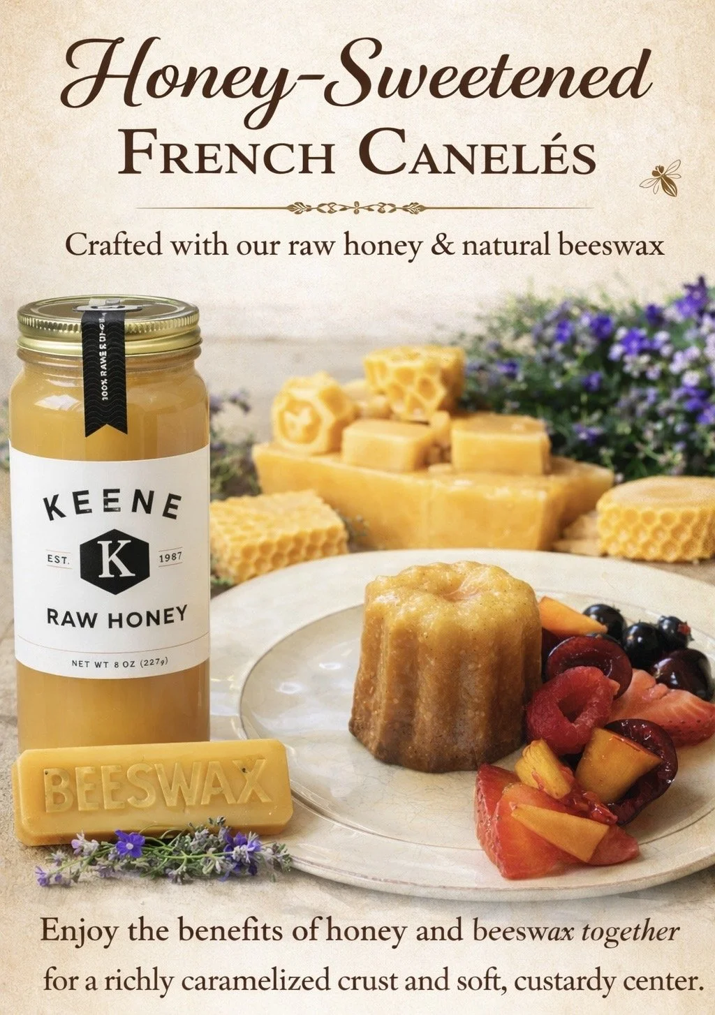 French Honey Vanilla Canelés 