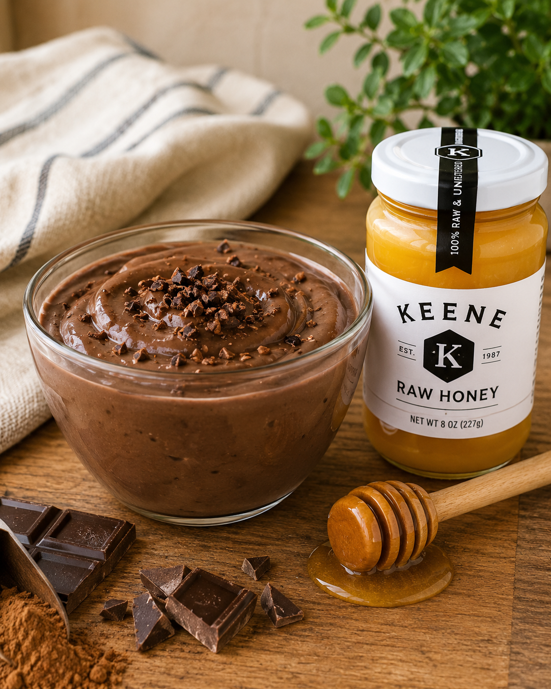🍫 Chocolate Protein Pudding (Kid-Approved!) 🐝