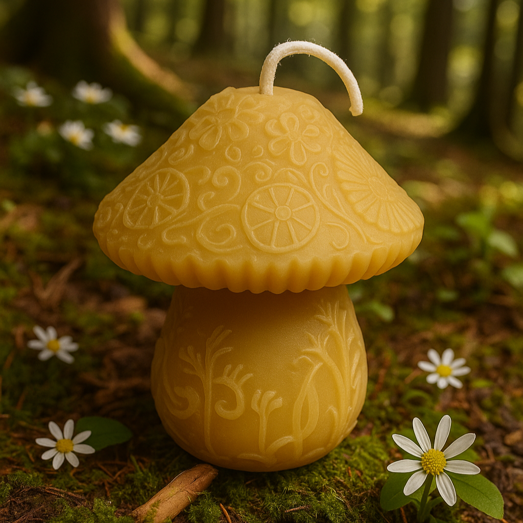Mushroom Beeswax Candles - Woodland Collection