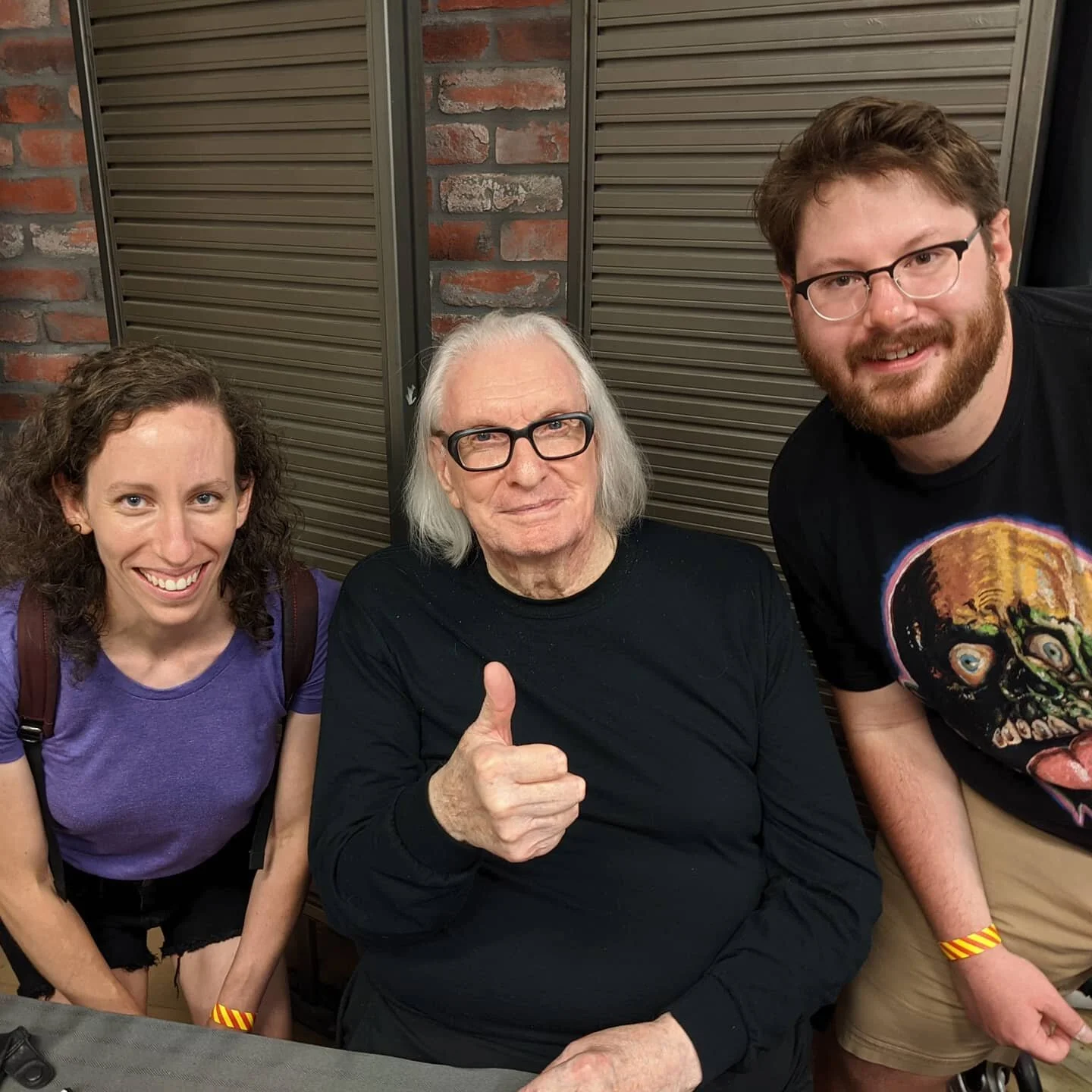 And last but not least, we got to meet Russ Streiner from the original Night of the Living Dead, and Linnea Quigley from Return of the Living Dead. &quot;They're coming to get you Barbra!&quot; #georgeromero #georgearomero #zombie #zombies #nightofth